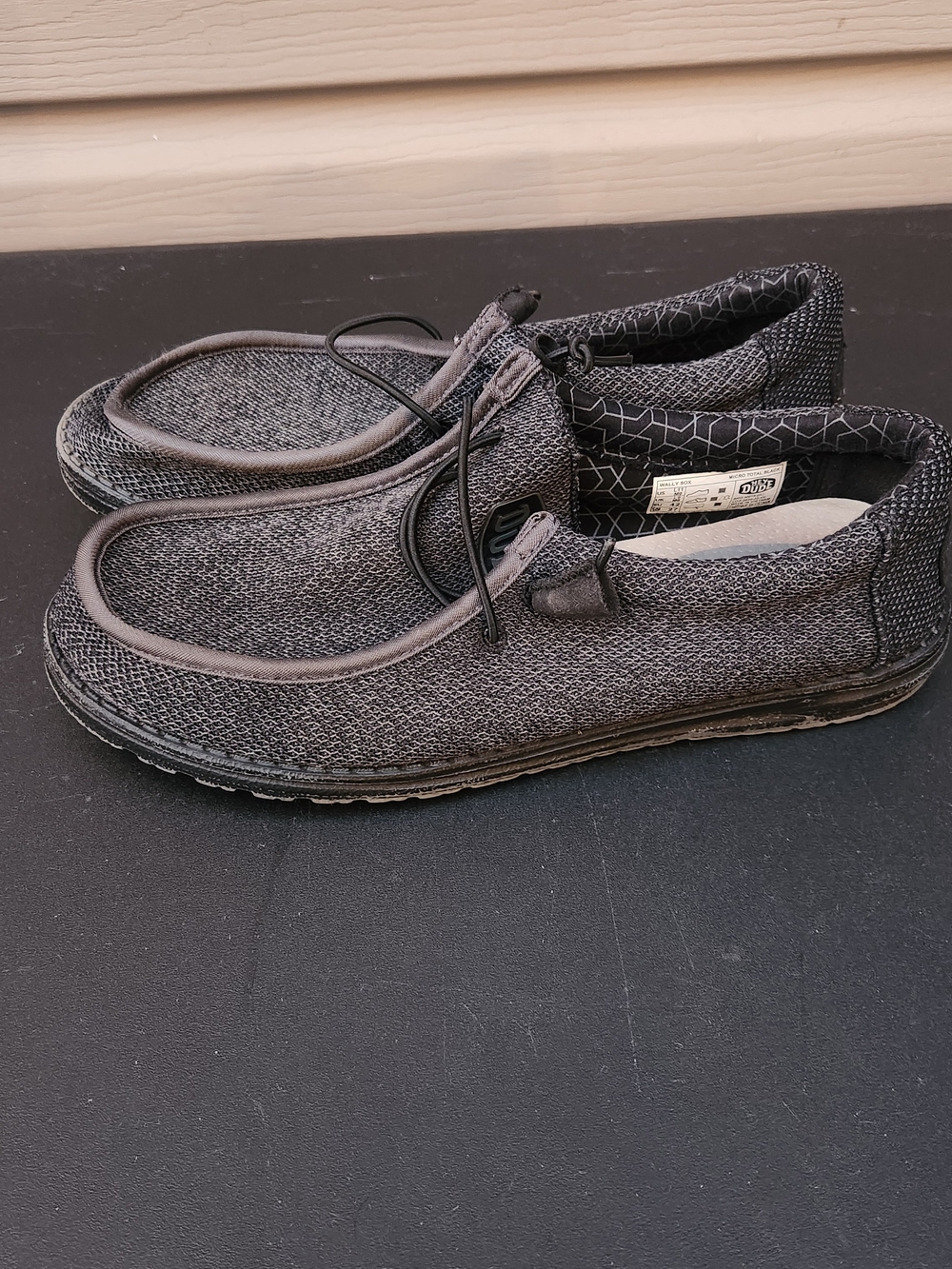 Hey Dude Men's Charcoal Grey Slip-On Loafers